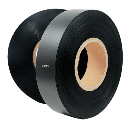 Текстильная лента, силиконовая (TPU355 Black silicone), 40мм х 100м, чёрная