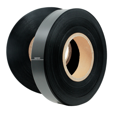 Текстильная лента, силиконовая (TPU355 Black silicone), 30мм х 100м, чёрная